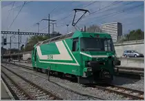The BAM MBC Ge 4/4 21 in Morges. 
11.04.2017