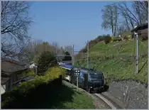 The MOB Ge 4/4 with a Panoramic Express from Zweisimmen to Montreux Sonzier.
03.04.2017