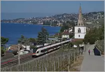 A SBB RABe 511 on the way to Vevey by Villette. (VD).
29.04.2017