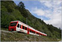 A TMR Regio Alps local train from Le Chable to Martingy between Sembrancher and Bovernier. 13.09.2017