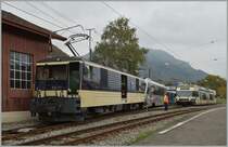 The MOB GDe 4/4 wiht the CEV Beh 2/4 72 in Blonay.
19.10.2015