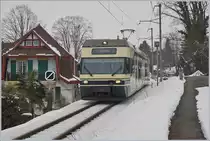 A CEV MVR GTW Be 2/6 on the way to Montreux by Planchamp.
23.01.2017