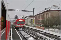 The CJ (BLS RBDe 4/4 I 221 wiht his ABt in Alle.
11.01.2019