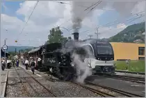 Blonay-Chamby Mega Steam Festival 2018: The nice Ballenberg Dampfbahn G 3/4 208 in Blonay. 19.05.2018 