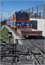 The MG Bhe 4/8 11 on the summit Station Generoso Vetta. 
27.09.2018