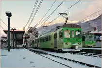 The ASD BDe 4/4 403 with his Bt in Aigle.
29.01.2019