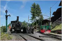 The Blonay Chamby G 3/3 N° 6 and the G 2/2 FP N° 4 in Chaulin.

08.06.2019
