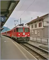 The RhB Ge 4/4 II 614 in Landquart. 

08.07.2004
