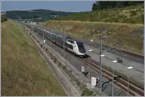 The TGV 9880 on the way from Luxembourg to Montpellier by the the Belfort Montbéliard TGV Station. 

23.07.2019