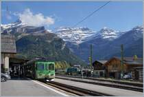 The ASD BDe 4/4 402 with his Bt in Les Diablerets.

03.10.2019