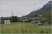 The MOB Ge 4/4 8001 with the MOB GoldenPass Belle Epoque service from Zweisimmen to Montreux by Châtelard VD. 

04.10.2019