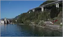 The EC 39 near Villeneuve on the left, the Castle of Chillon.

11.10.2019
