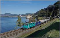 The WRS Re 430 114 and an other one with a cargo train near Villenevue; in the background the Castle of Chillon.

11.10.2019