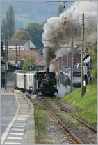 The Blonay-Chamby G 3/3 N° 6 is leaving the Blonay Station. 

20.10.2019