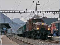 100 years Crocodile-Loks: The SBB Historic Ce 6/8 III 14253 (91 85 4601 253-8) in Erstfeld. 19.10.2019