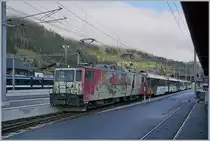 The MOB GDe 4/4 6006 with a Panoramic Express ot Montreux in Zweisimmen.

22.10.2019