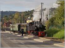 The Blonay-Chamby Railway G 2x 2/23 105 in Blonay. 

05.10.2019
