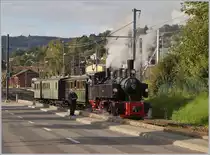 The Blonay-Chamby Railway G 2x 2/23 105 in Blonay. 

05.10.2019