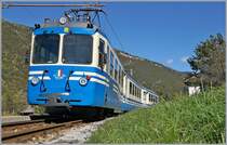 The SSIF ABe 8/8 22  Ticino  by his stop in Verigo.

10. Okt. 2019