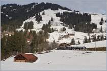 Creadted by Sarah Morris runs the Lenkerpendel  Monarch  composed with the ABt 341, the Be 4/4 5001 and the Bt 241 near  Schönried on the way to Gstaad.

10.01.2018 