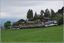 The MOB Golden Pass Belle Epoque Service from Zweisimmen to Montreux by Les Avants. 

30.08.2018