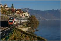 The SBB RABE 511 114 and an other one on the way to Geneva by St Saphorin.

16.10.2017