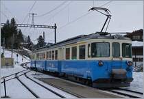 The MOB ABDe 8/8 4001 SUISSE in Schönried.

10.01.2018