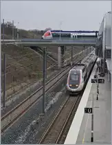 A TGV Lyria and the Z 27582 in the Belfort Montbéliard TGV and Meroux TGV Station. 

15.12.2018