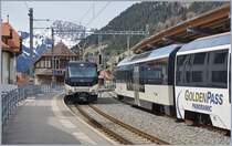 The MOB Ge 4/4 8001 in Chateau d'Oex.

02.04.2018