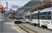 The MOB Ge 4/4 8001 in Chateau d'Oex.

02.04.2018