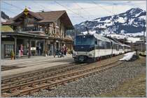 The MOB Ge 4/4 8001 in Saanen. 

02.04.2018
