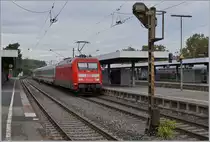The DB 101 100-6 with an IC in Radolfzell. 

22.09.2019