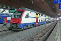Double-deck Desiro: SBB 514 039 stands at Zürich HB on 2 January 2020.