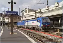 The Vectron 193 490 and 193 492 in Lausanne. 26.02.2020