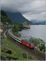 A SBB Re 460 with an IR to Geneva near the Castle of Chillon. 

13.06.2018