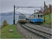 The MOB ABDe 8/8 4001 SUISSE in Sendy-Sollard.

11.11.2017