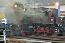 Ex-CSD 423 009 blasts off steam at Bohumin on 23 September 2017.