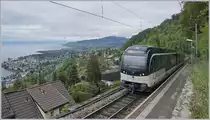 The MVR MOB ABeh 2/6 7504 comming from Montreux is arriving at his treminat Station Sonzier. 

02.05.2020