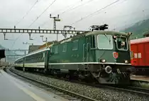 On 26 May 2007 SBB 11158 calls at Erstfeld. 