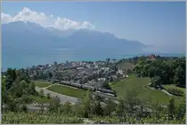 The MOB Golden Pass Belle Epoque Service on the way to Montreux by Le Châtelard VD.

18.05.2020