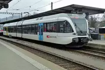 Blue door: ThurBo 746-3 stands in Olten on 24 March 2017.