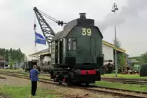 On 14 May 2015 steam crane SGB-39 'DE SCHELDE' stands in Goes a short while after she came into possession of the Goes based preservation society.