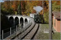 The Blonay Chamby G 3/3 N° 5 of the Baye de Clarens Viadukt.

24.10.2020