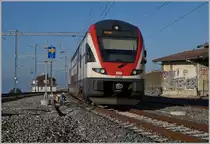 The SBB RABe 511 030 from Grandson is arriving at histerminate Station Cully. 

16.02.2023