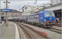 The WRS Vectron Re 475 902 (91 85 4475 902-3 CH-WRSCH) with a Cargo Service in Lausanne. 
The Re 475 902 can run in CH, D, A, I an NL. 

17.02.2023
