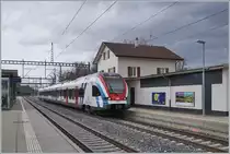 The SBB LEX RABe 522 219 is arriving at his treminal Station Coppet. 

10.03.2023