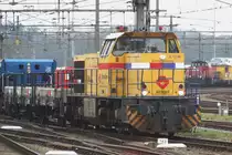 Strukton 303007 shunts engineering stock at Amersfoort on 20 February 2023.