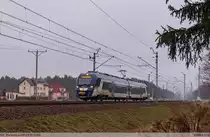 23.01.2023 | Międzyrzec Podlaski - Impuls (EN98A-002) enter the station, going from Terespol to Lublin.