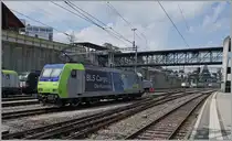 The BLS Re 485 019 in Spiez. 

08.08.2024