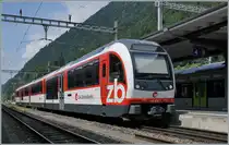 The Zentralbahn zb 161 015 in the Interlaken Ost Station. This train is waiting his departur to Meringen. 

08.08.2024